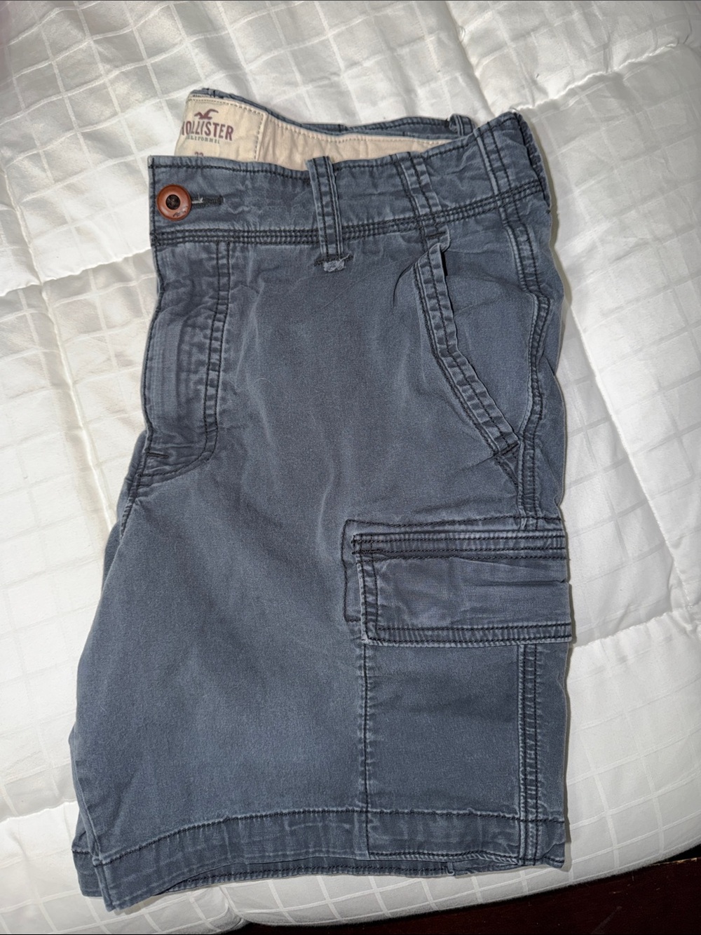 Hollister Men's Slate Blue Cargo Shorts